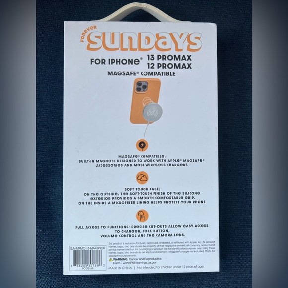NWT in box iPhone 12 or 13 PROMAX orange silicone phone case magsafe - Picture 4 of 4